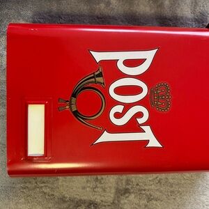 Traditional red wall mount post box